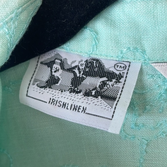 Irish Linen Richard Malcolm Embroidered Sleeveless Blouse Top W’s PS Beach Tank - Picture 2 of 12